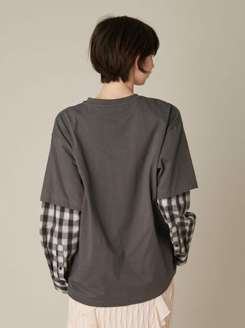 FURFUR「フェイクレイヤードキャットTシャツ」|Tシャツ・カットソー|