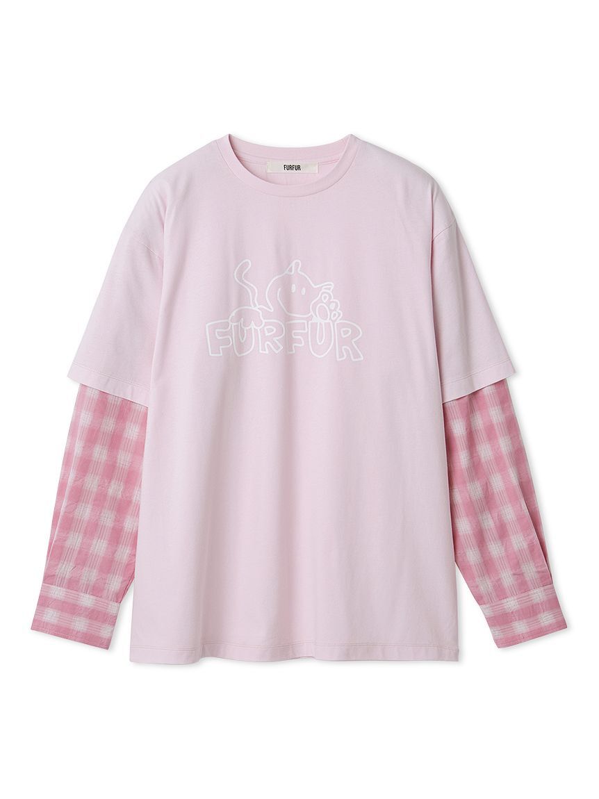 FURFUR「フェイクレイヤードキャットTシャツ」|Tシャツ・カットソー|PNK