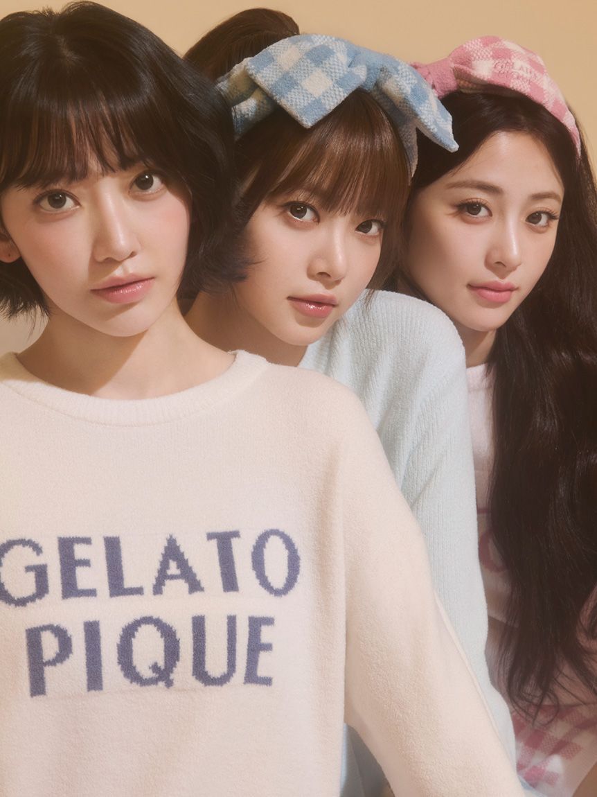 gelato pique「【WhiteDay】ロゴプルオーバー&チェックショートパンツセット」|ルームウェア|