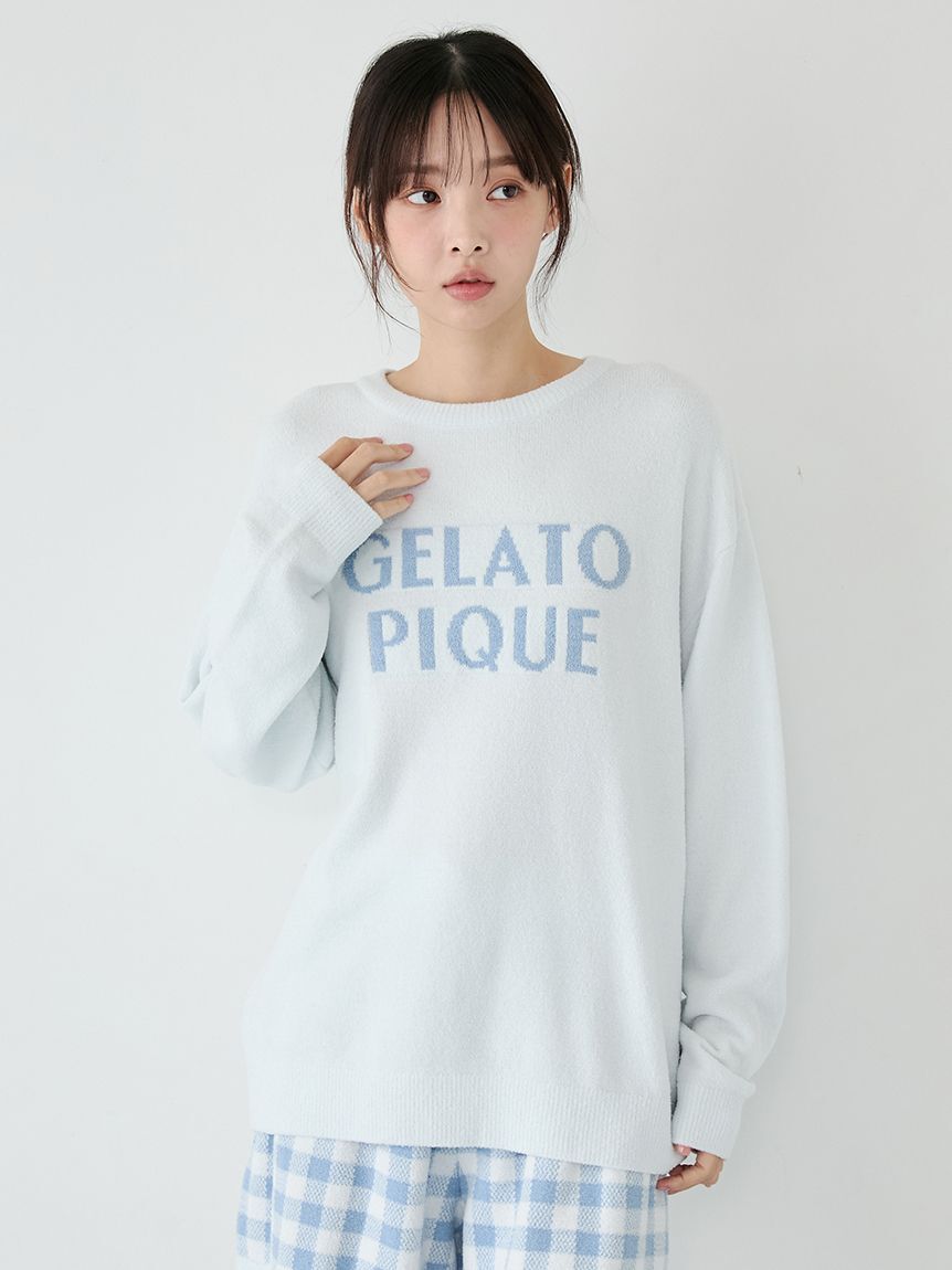 gelato pique「【WhiteDay】ロゴプルオーバー&チェックショートパンツセット」|ルームウェア|