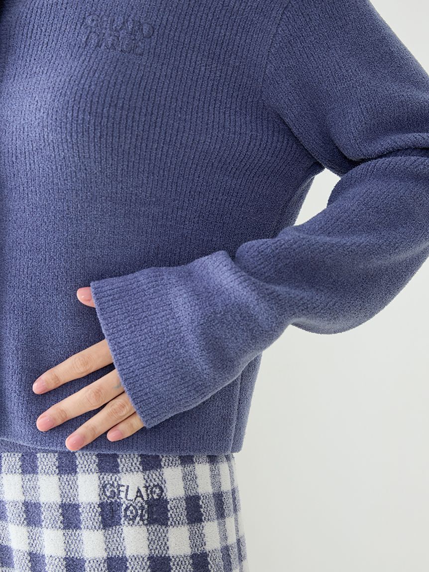 gelato pique「【WhiteDay】リブカーディガン&チェックロングパンツセット」|ルームウェア|