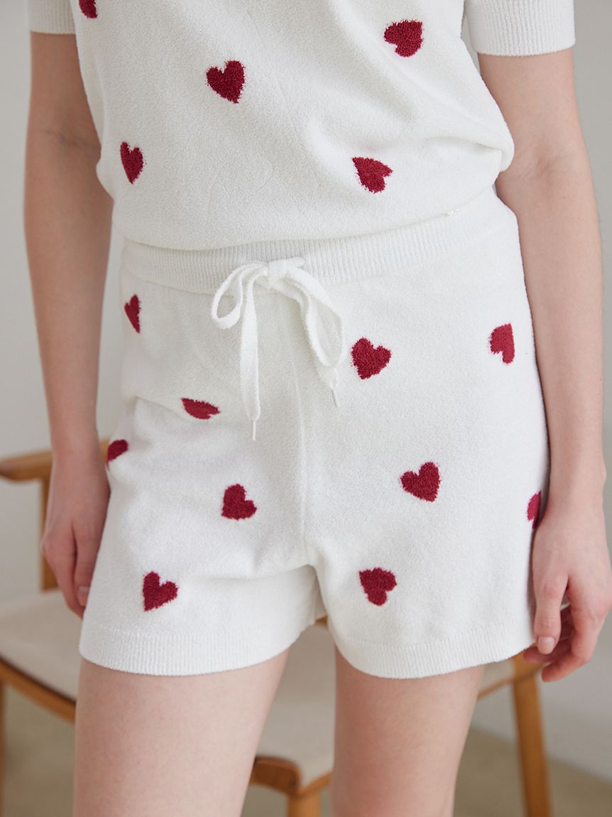 gelato pique「【ONLINE限定】エアリーモコハートジャガードプルオーバー&ショートパンツセット」|ルームウェア|