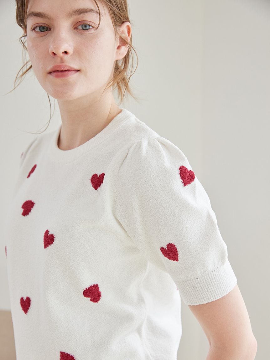 gelato pique「【ONLINE限定】エアリーモコハートジャガードプルオーバー&ショートパンツセット」|ルームウェア|