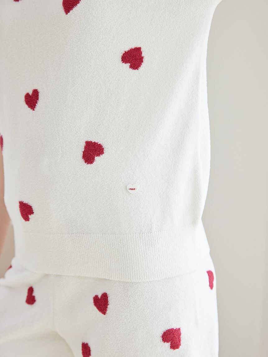 gelato pique「【ONLINE限定】エアリーモコハートジャガードプルオーバー&ショートパンツセット」|ルームウェア|