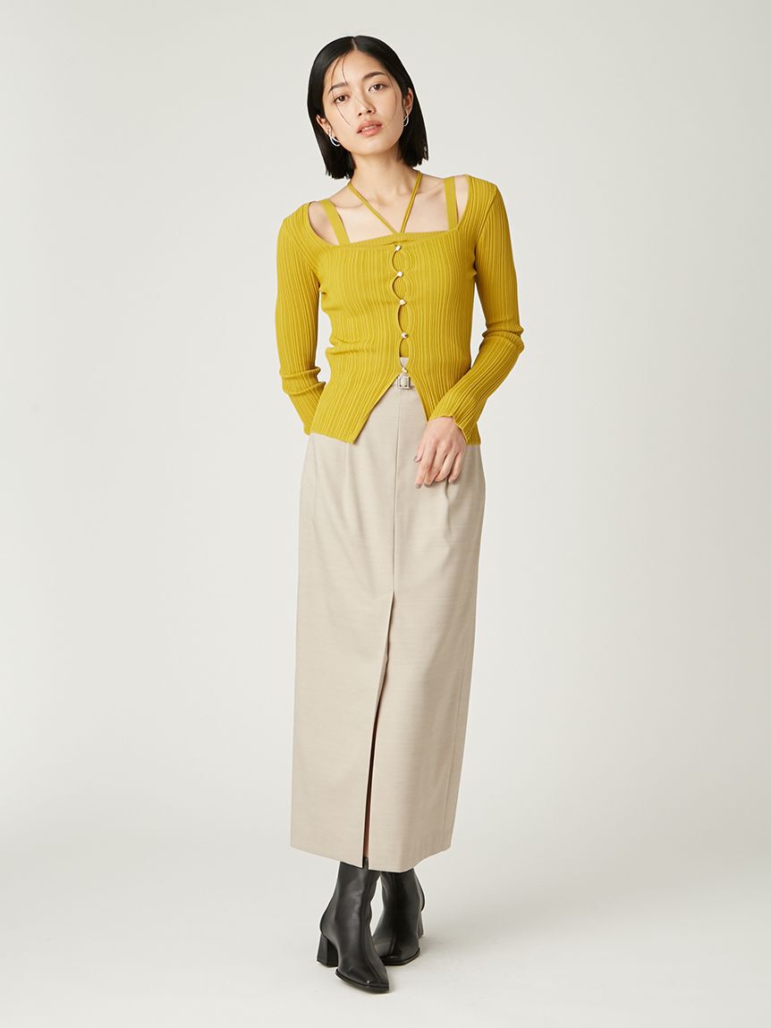 FRAY I.D「ボタンスリットタイトスカート」|スカート|