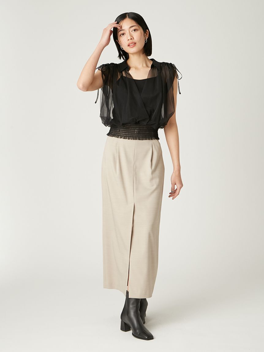 FRAY I.D「ボタンスリットタイトスカート」|スカート|