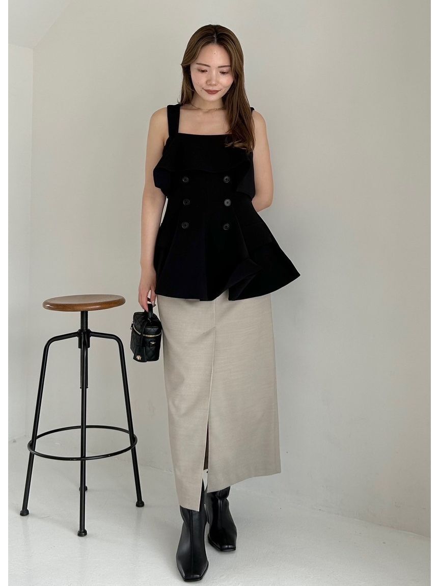 FRAY I.D「ボタンスリットタイトスカート」|スカート|