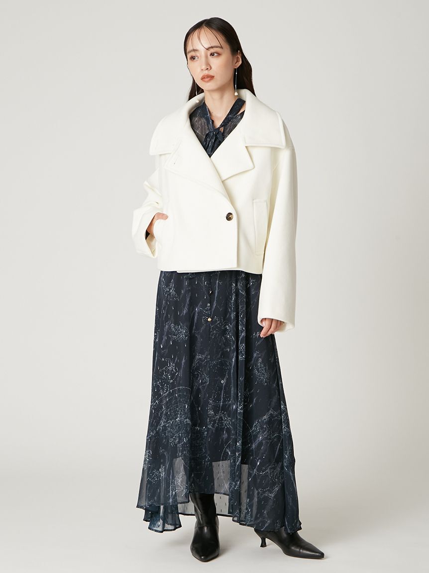 FRAY I.D「スタンドカラーショートコート」|トレンチコート|