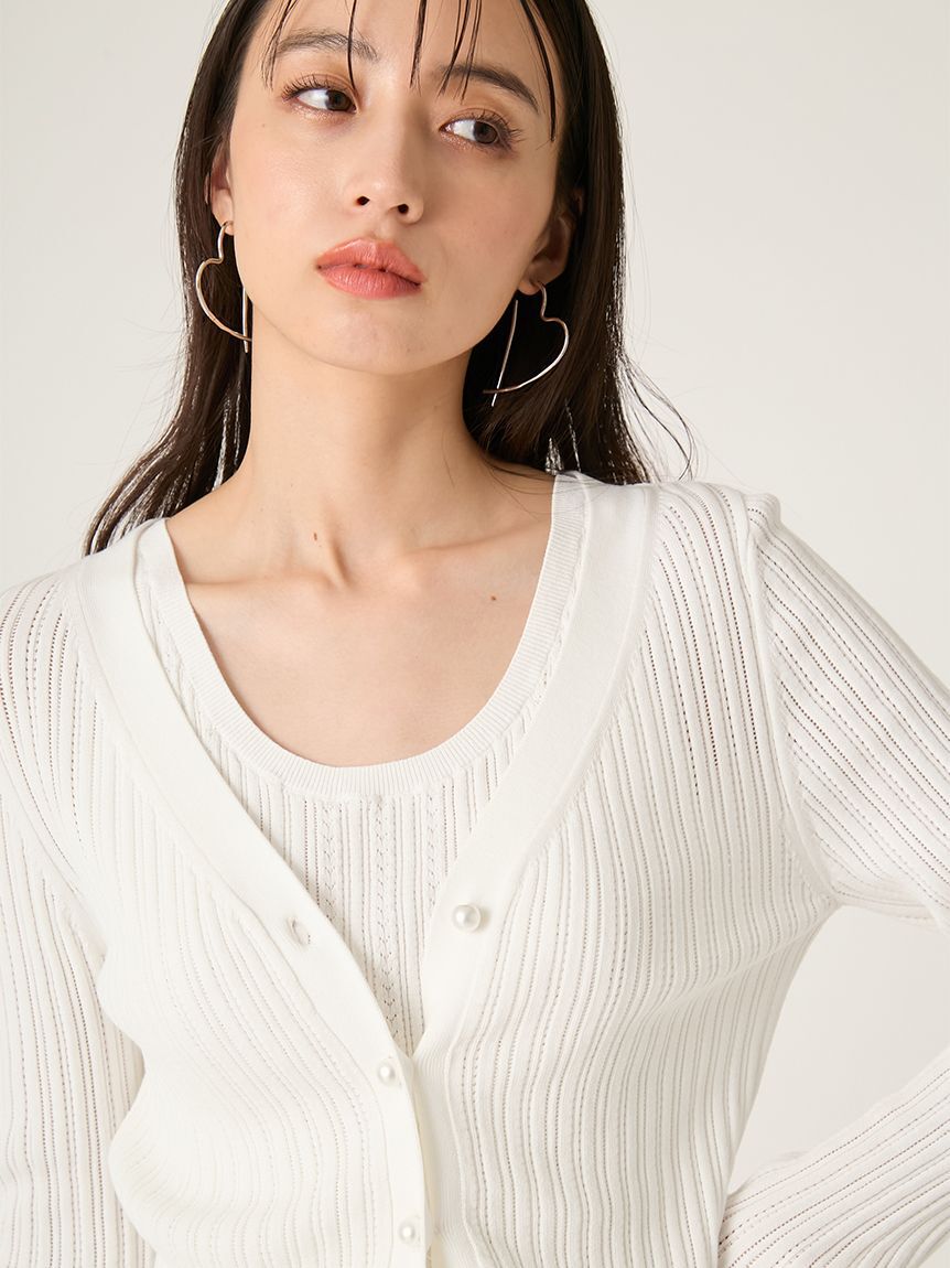 FRAY I.D「コットンモダールアンサンブルニット」|ニット・セーター|