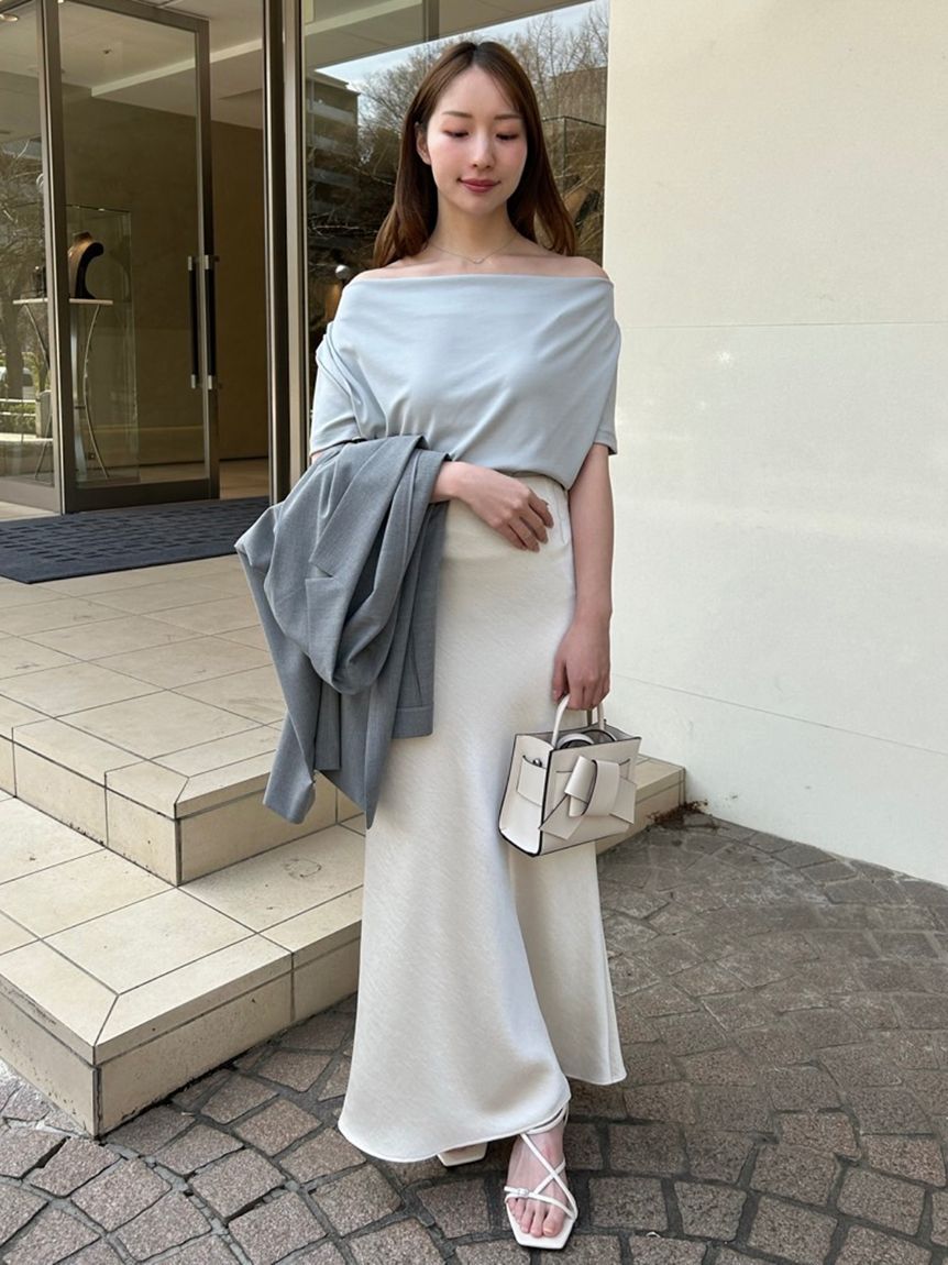 FRAY I.D「ドレープネックオフショルカットソー／ウォッシャブル」|Tシャツ・カットソー|