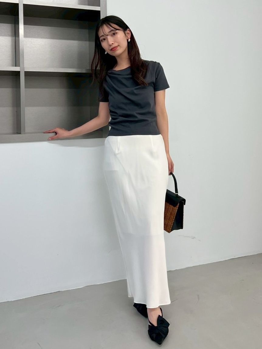 FRAY I.D「ドレープネックオフショルカットソー／ウォッシャブル」|Tシャツ・カットソー|