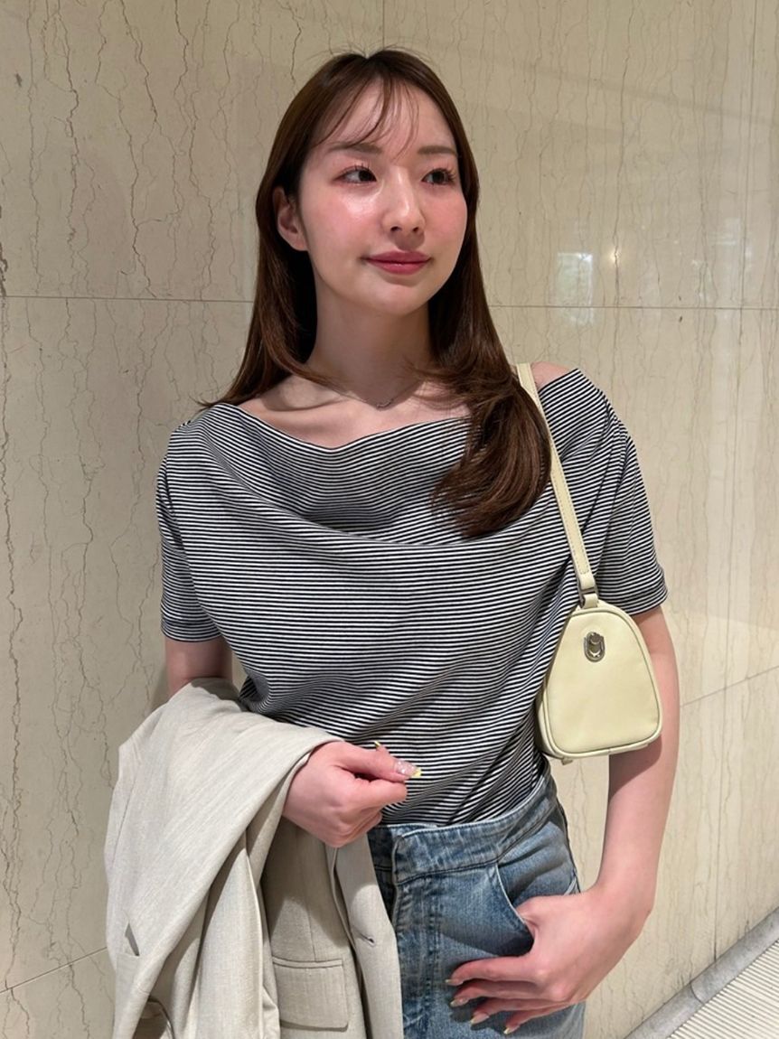 FRAY I.D「ドレープネックオフショルカットソー／ウォッシャブル」|Tシャツ・カットソー|BORDER