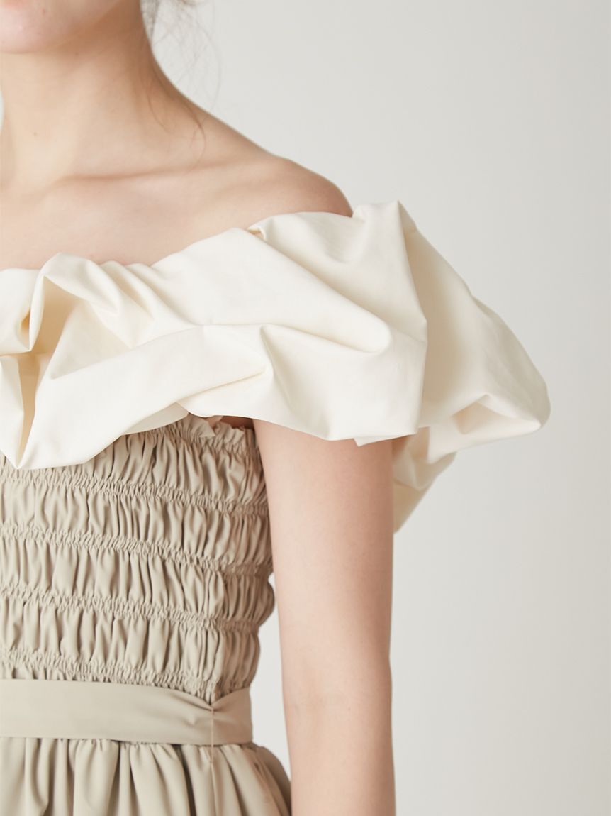 FRAY I.D「バルーンフリルシャーリングワンピース」|ワンピース|