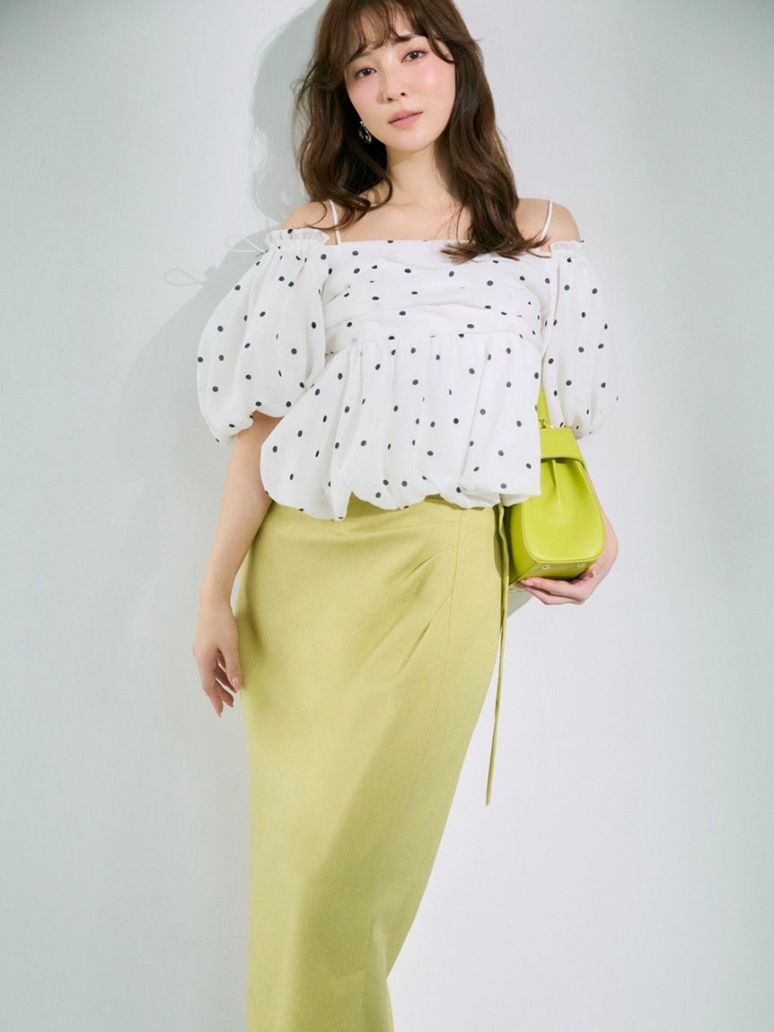 FRAY I.D「【WEB限定】オフショルパフスリーブブラウス／ウォッシャブル」|シャツ・ブラウス|