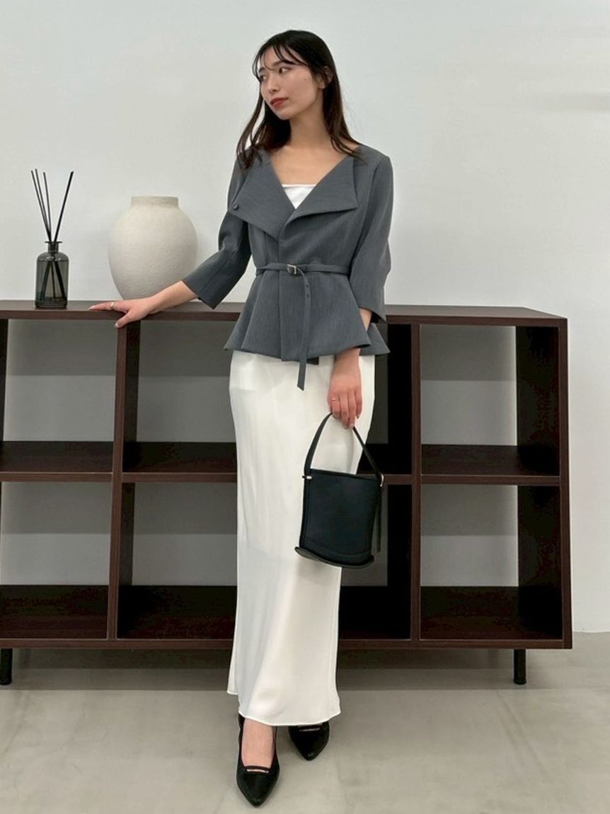 FRAY I.D「【WEB限定】2wayジャケット＆ナロースカートセット」|ワンピース|GRY