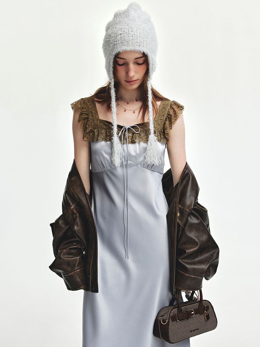 LILY BROWN「ヴィンテージフェイクレザーブルゾン」|ブルゾン・スタジャン|