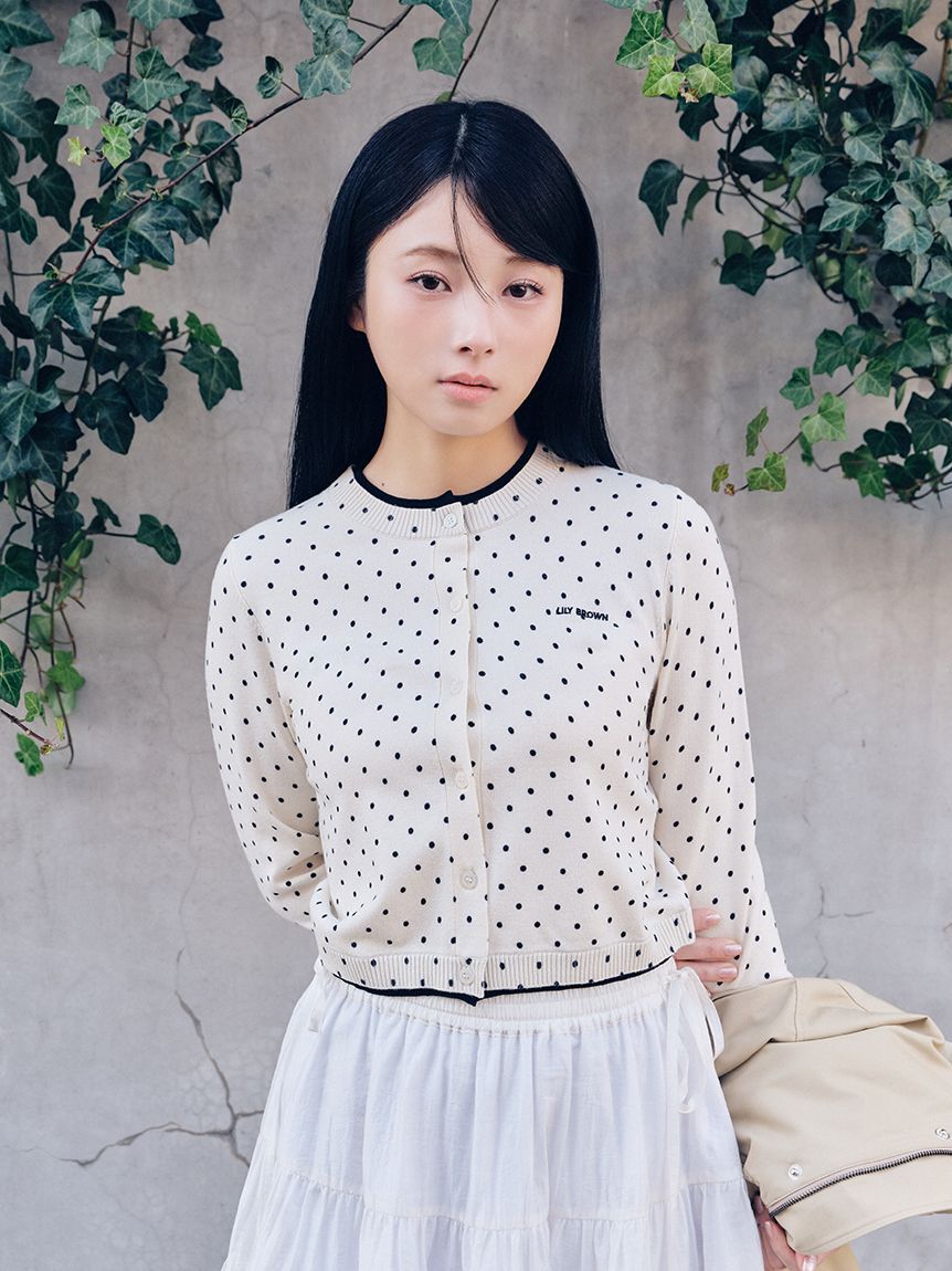 LILY BROWN「カラートリムニットカーディガン」|カーディガン|DOT