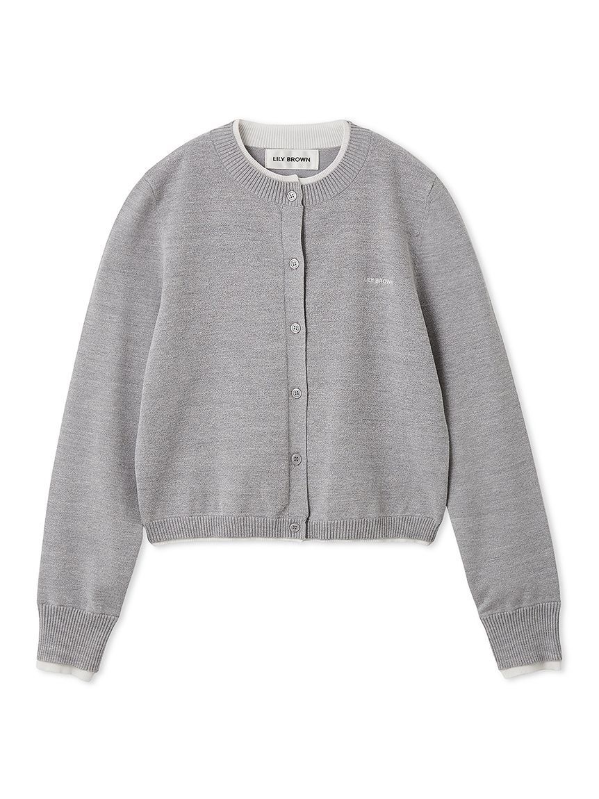 LILY BROWN「カラートリムニットカーディガン」|カーディガン|