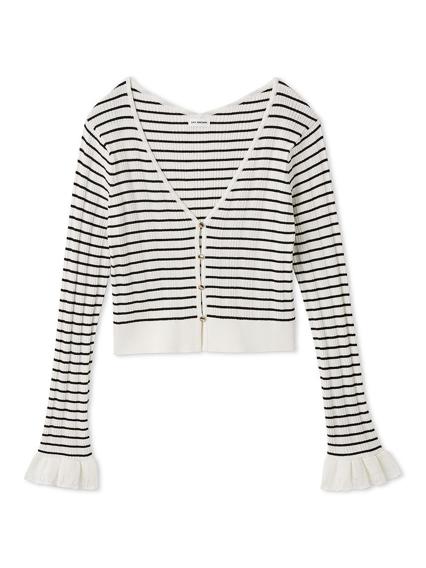 LILY BROWN「ウォッシャブルVネックニットカーディガン」|カーディガン|