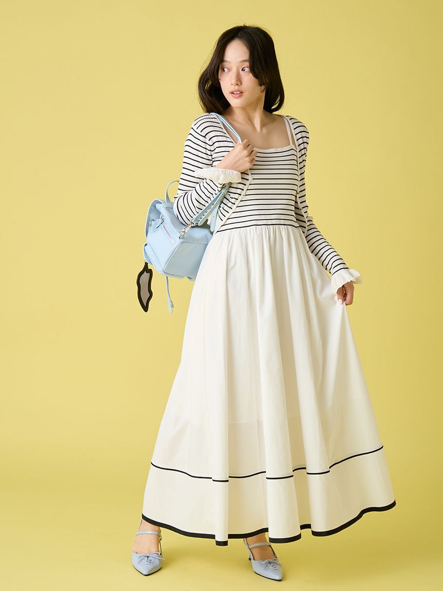 LILY BROWN「【WEB限定00サイズ】ウォッシャブルニットビスチェドッキングワンピース」|ワンピース|