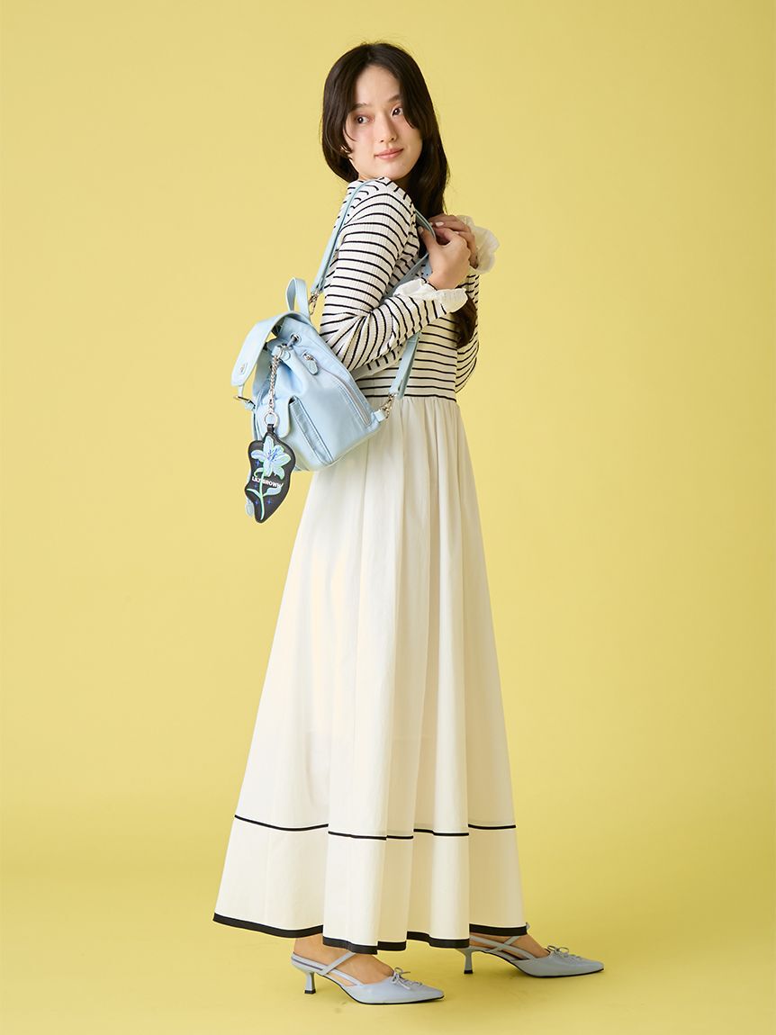 LILY BROWN「【WEB限定00サイズ】ウォッシャブルニットビスチェドッキングワンピース」|ワンピース|