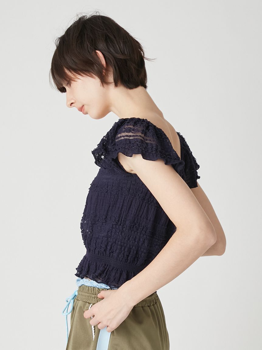 LILY BROWN「2wayシャーリングトップス」|Tシャツ・カットソー|