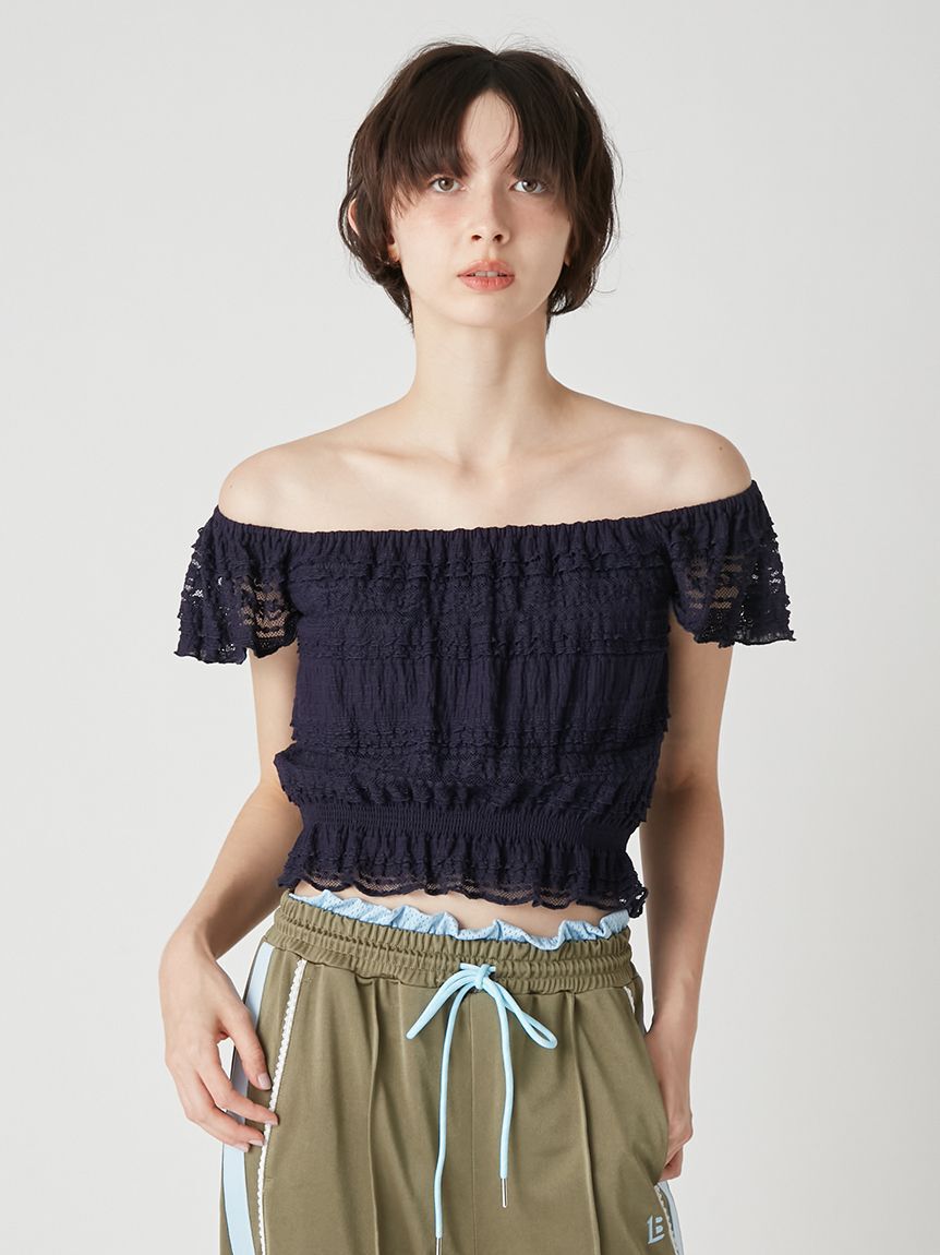 LILY BROWN「2wayシャーリングトップス」|Tシャツ・カットソー|