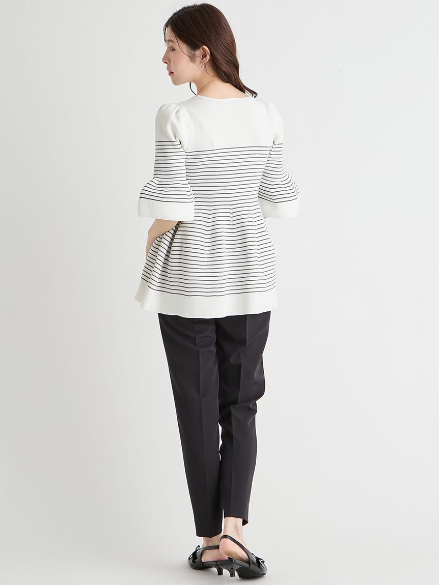 CELFORD「【洗える】ベルスリーブペプラムニットプルオーバー」|ニット・セーター|