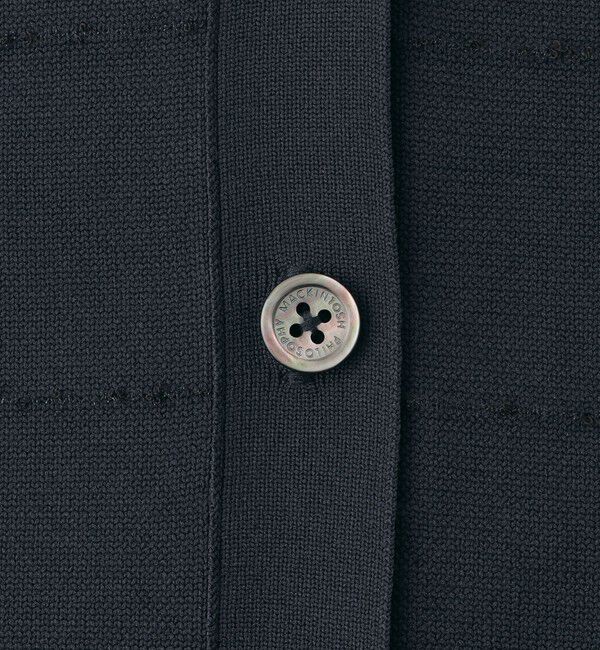 MACKINTOSH PHILOSOPHY「ラメボーダーVネックカーディガン」|ニット・セーター|