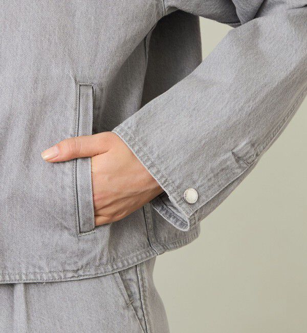 MACKINTOSH PHILOSOPHY「【GREY LABEL】デニムノーカラートラッカージャケット」|ブルゾン・スタジャン|