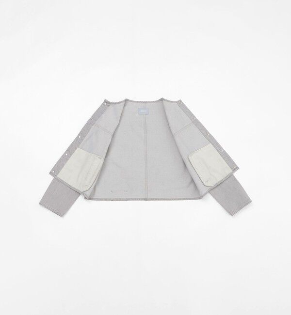 MACKINTOSH PHILOSOPHY「【GREY LABEL】デニムノーカラートラッカージャケット」|ブルゾン・スタジャン|