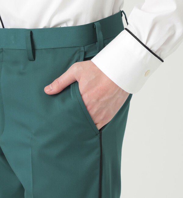  「【Education from Youngmachines】サテン スリムスラックス」|スラックス|