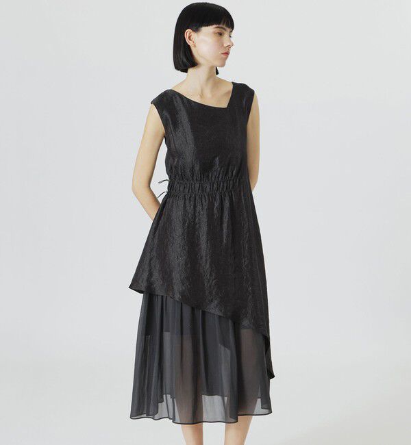  「【手洗い可】オープンバックワンピース」|ワンピース|ブラック