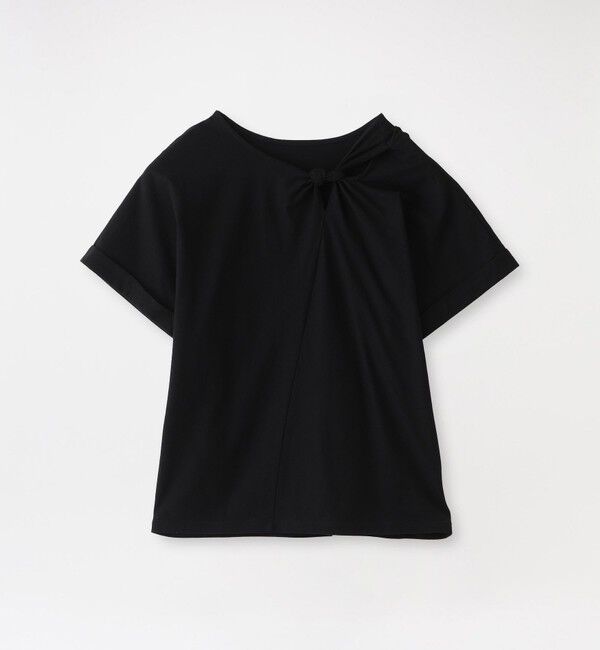  「フロントノットTシャツ」|Tシャツ・カットソー|ブラック