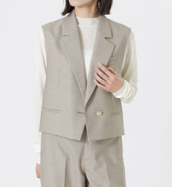  「ラメツイルショートジレ」|ブルゾン・スタジャン|