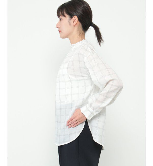 ikka「襟フリル2WAYブラウス」|シャツ・ブラウス|