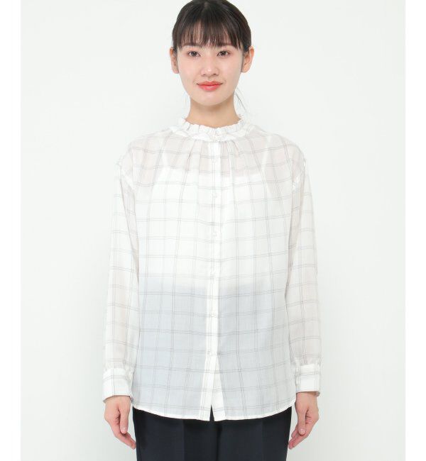 ikka「襟フリル2WAYブラウス」|シャツ・ブラウス|