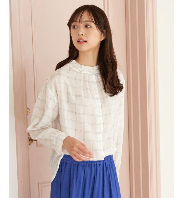 ikka「襟フリル2WAYブラウス」|シャツ・ブラウス|