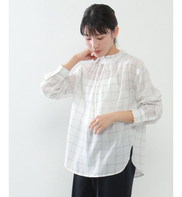 ikka「襟フリル2WAYブラウス」|シャツ・ブラウス|