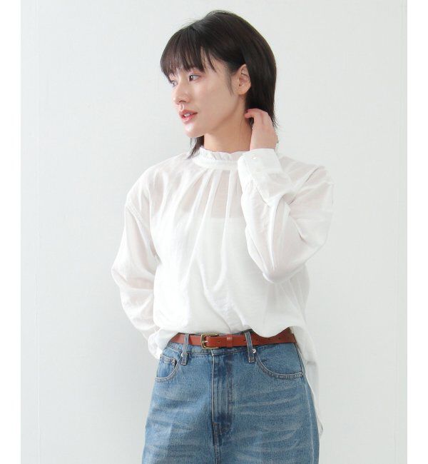 ikka「襟フリル2WAYブラウス」|シャツ・ブラウス|オフホワイト