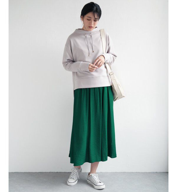 ikka「ボリュームギャザースラブスカート」|スカート|