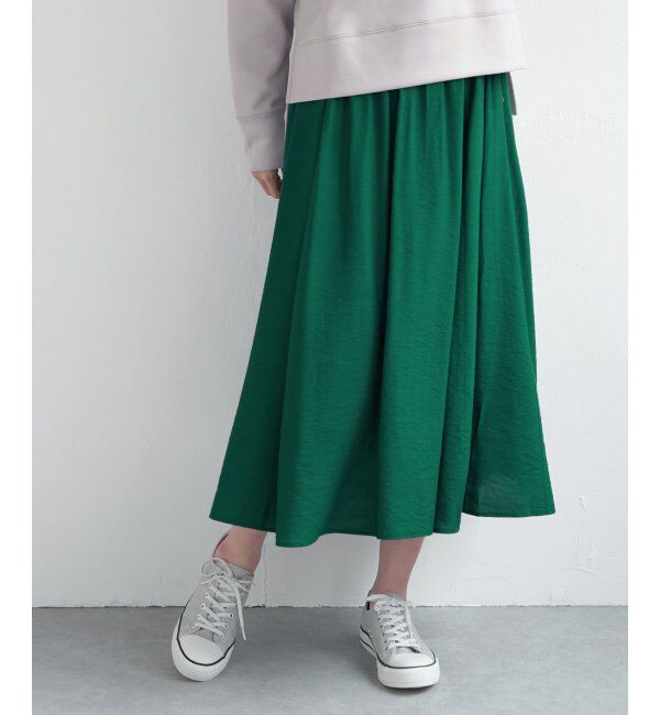 ikka「ボリュームギャザースラブスカート」|スカート|