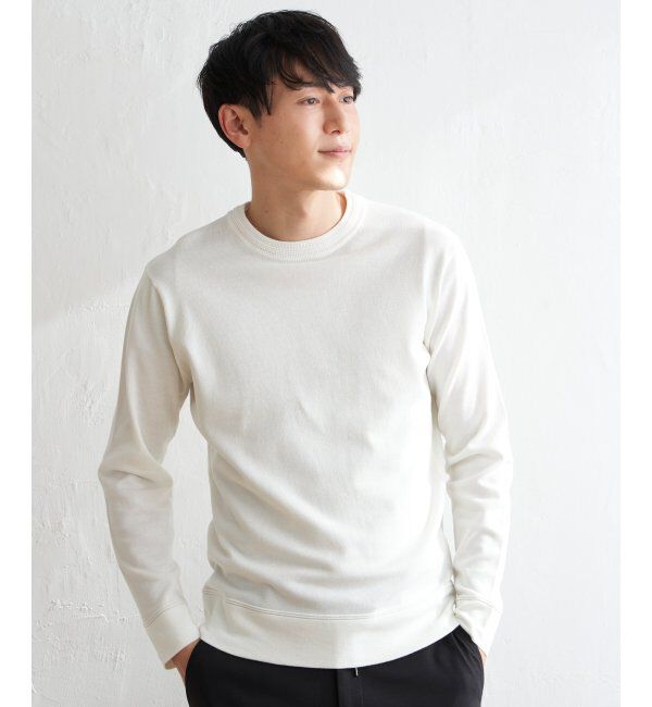 IKKA LOUNGE「【洗濯機で洗える】ウォッシャブルコットンライクニット」|プルオーバー|