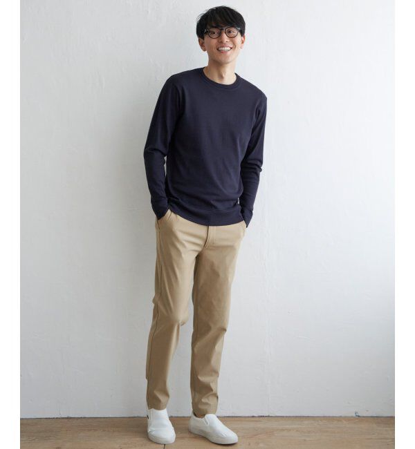 IKKA LOUNGE「【洗濯機で洗える】ウォッシャブルコットンライクニット」|プルオーバー|