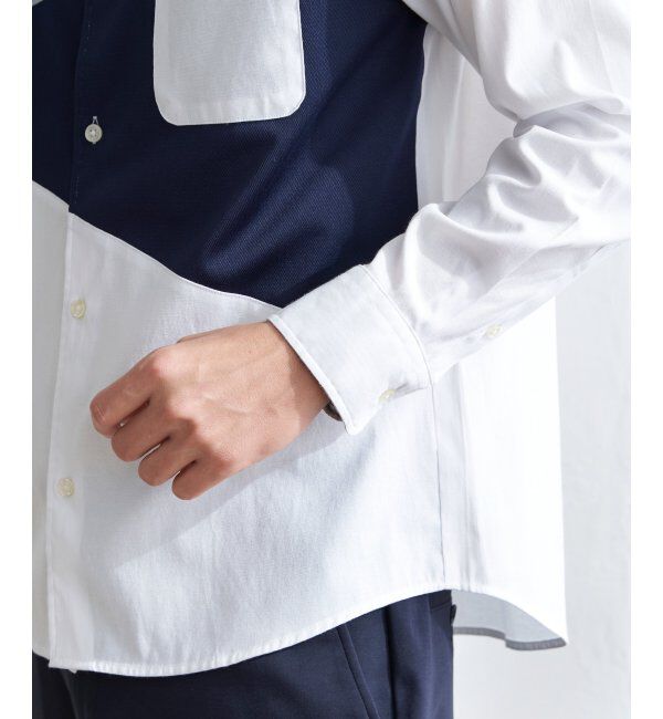 ikka「オックスブロックスナナメキリカエＳＨ」|シャツ・ブラウス|