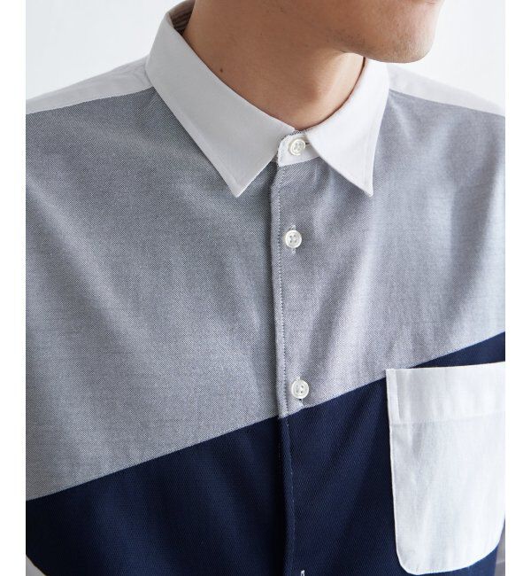 ikka「オックスブロックスナナメキリカエＳＨ」|シャツ・ブラウス|