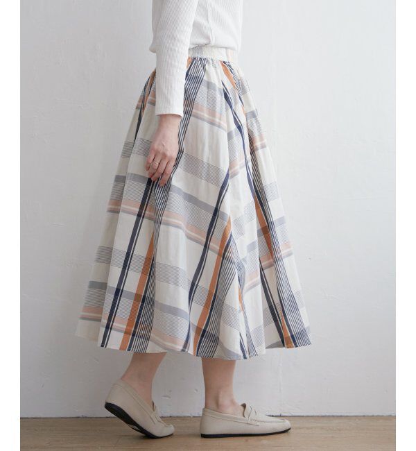 ikka「ビッグチェックスカート」|スカート|