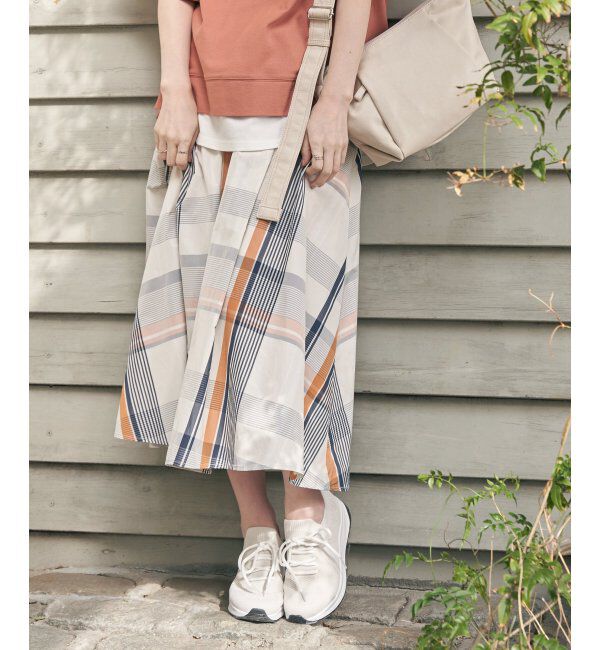 ikka「ビッグチェックスカート」|スカート|
