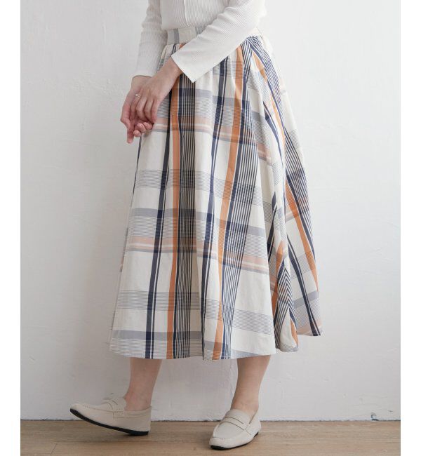 ikka「ビッグチェックスカート」|スカート|