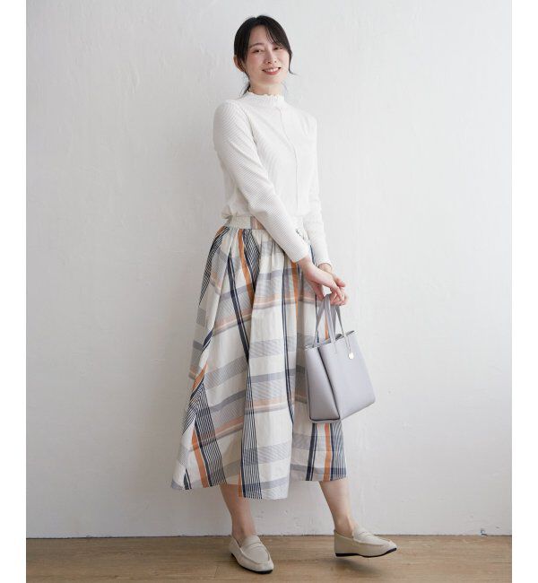 ikka「ビッグチェックスカート」|スカート|